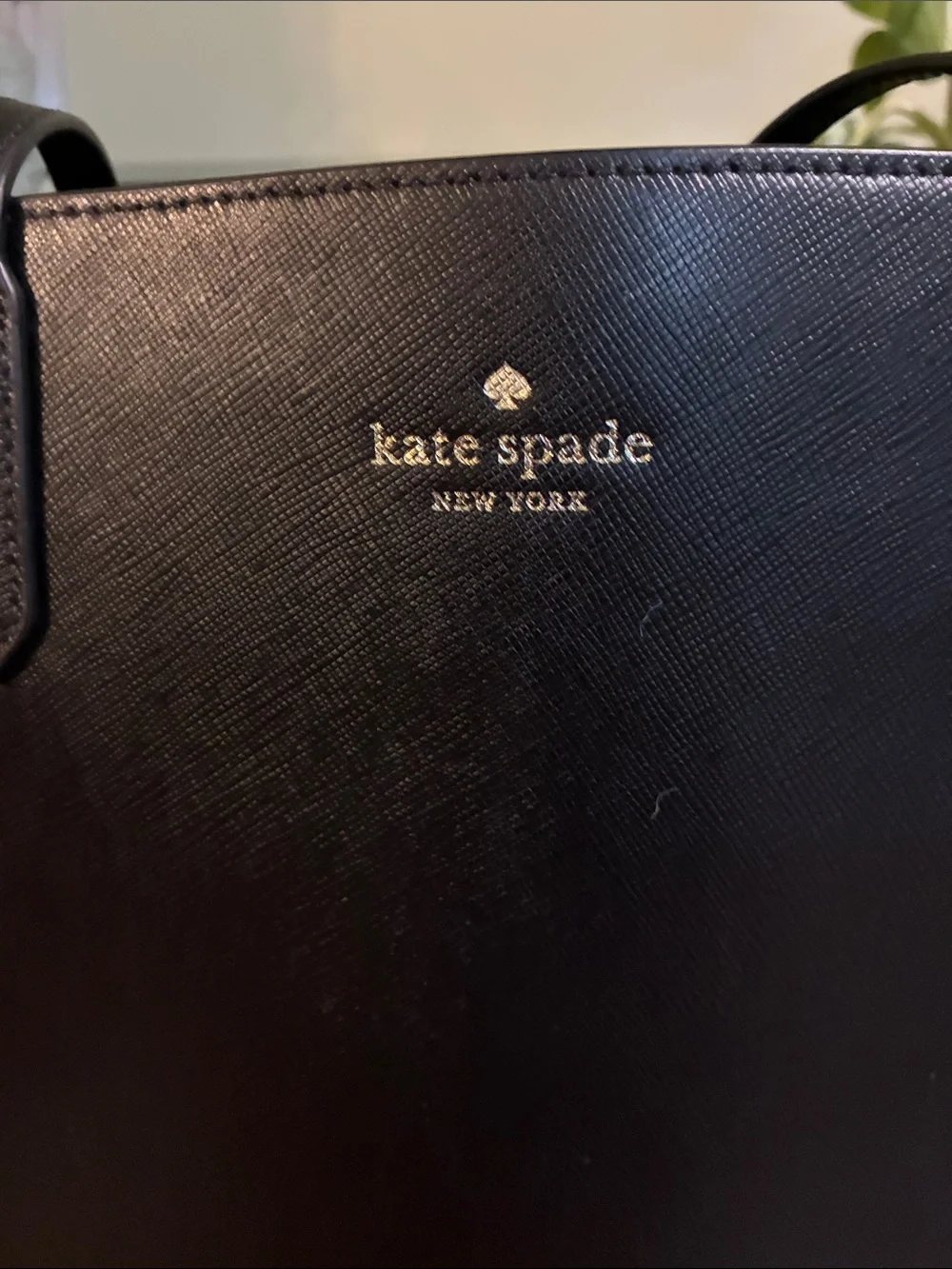 kate spade Black Saffiano Leather Tote Briefcase